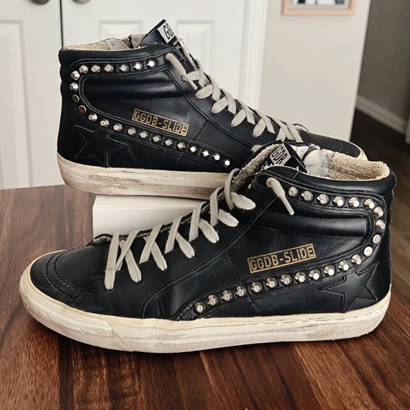 Golden Goose Black and White Sneakers - Picture 1 of 6
